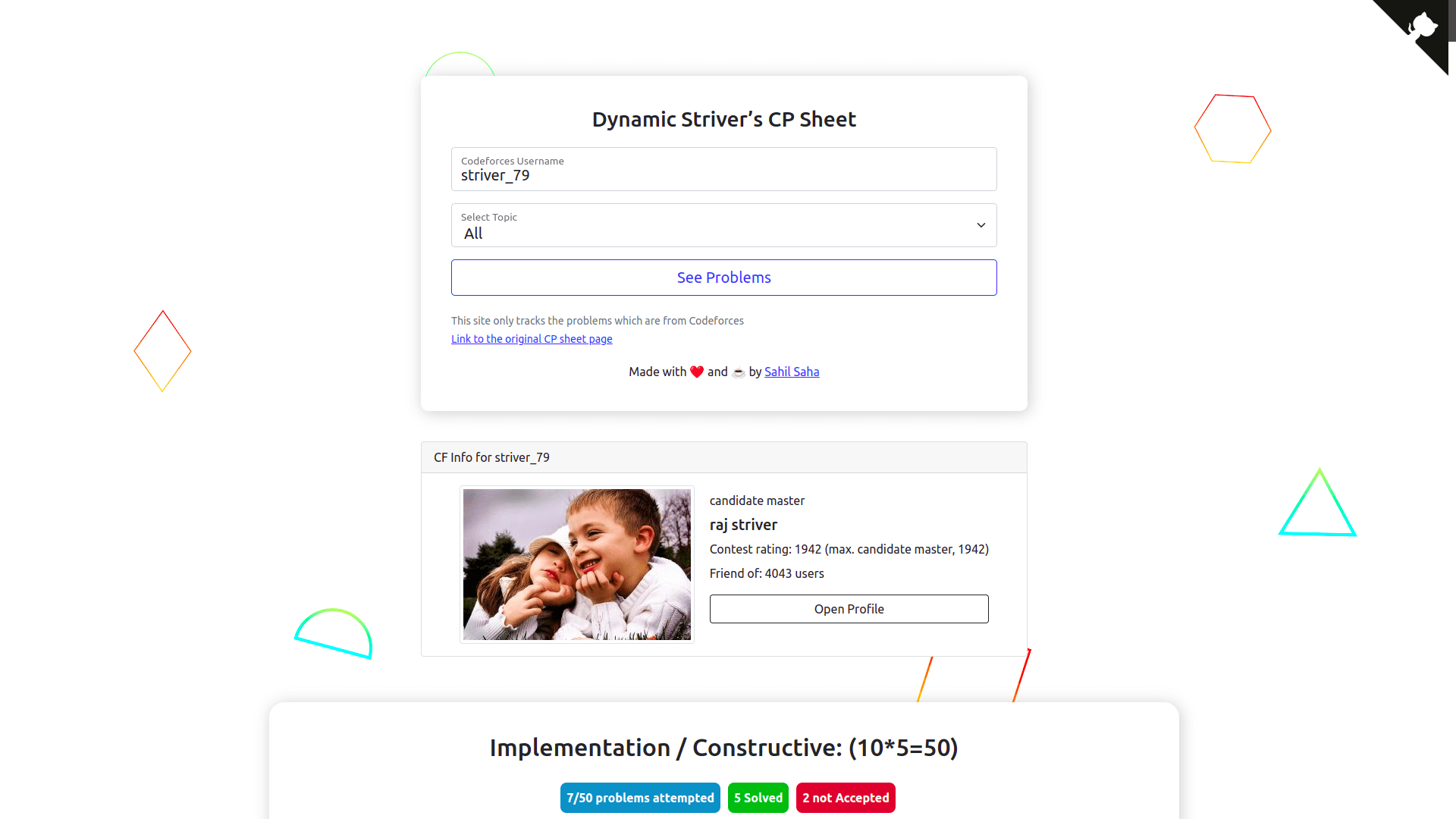 Dynamic CP Sheet screenshot